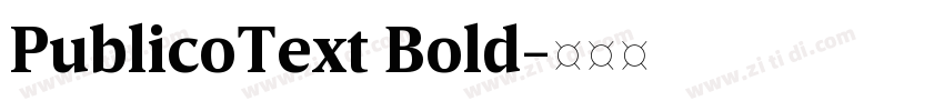 PublicoText Bold字体转换